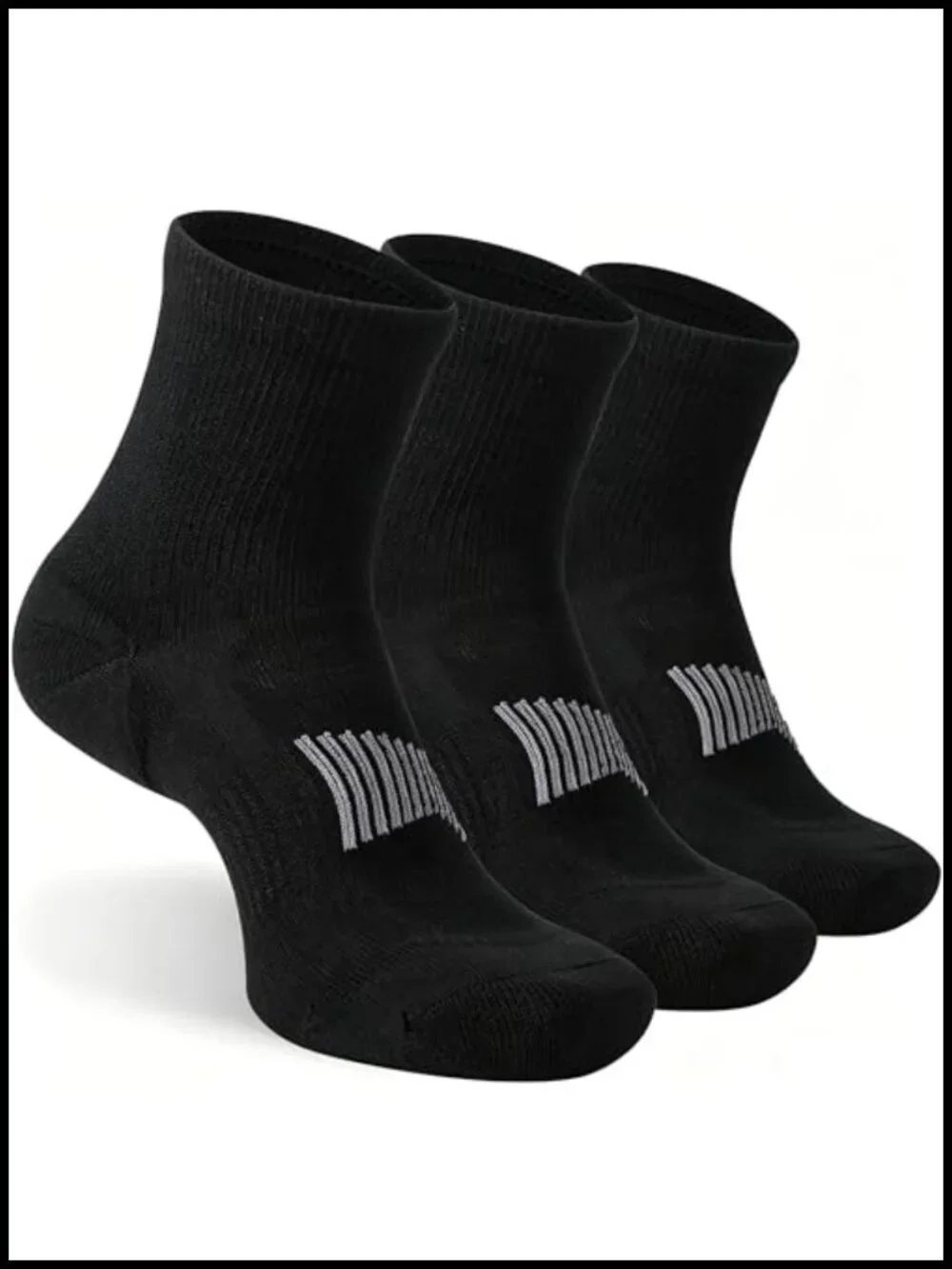 3 Pair Merino Wool Ankle Socks Moisture Wicking Arch Support Athletic